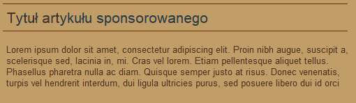 Artykuł sposorowany