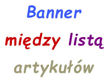 Reklama między listą